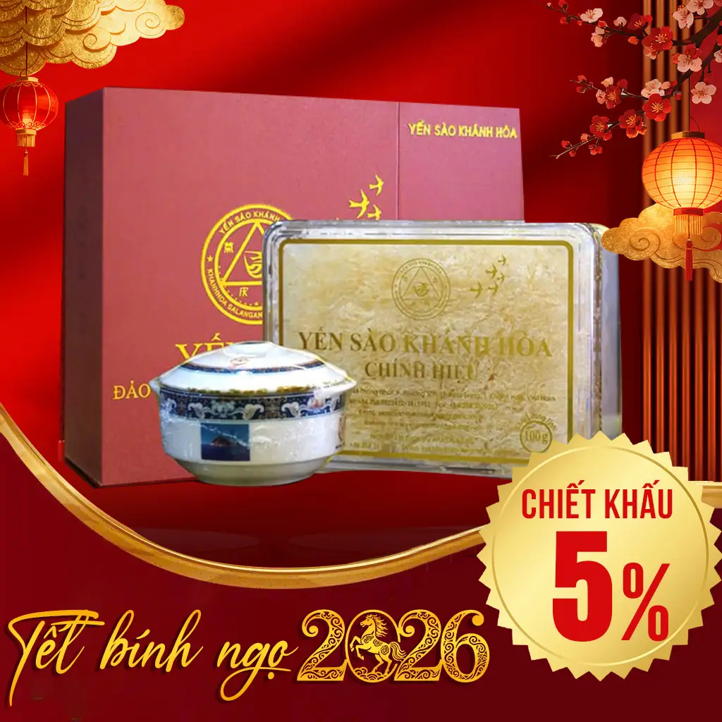 Yến Đảo Thiên Nhiên Tinh Chế Khánh Hòa Hộp Quà Tặng 100g