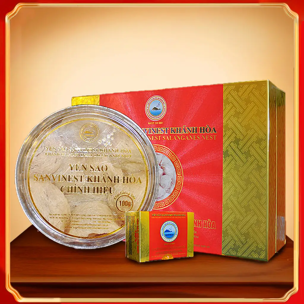 Yến Sào Sơ Chế Cao Cấp Sanvinest Khánh Hòa Hộp 100g