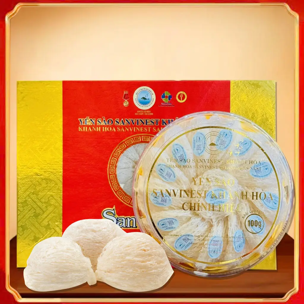Yến Sào Tinh Chế Cao Cấp Sanvinest Khánh Hòa Hộp 100g